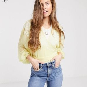 Asos buttermilk wrap top